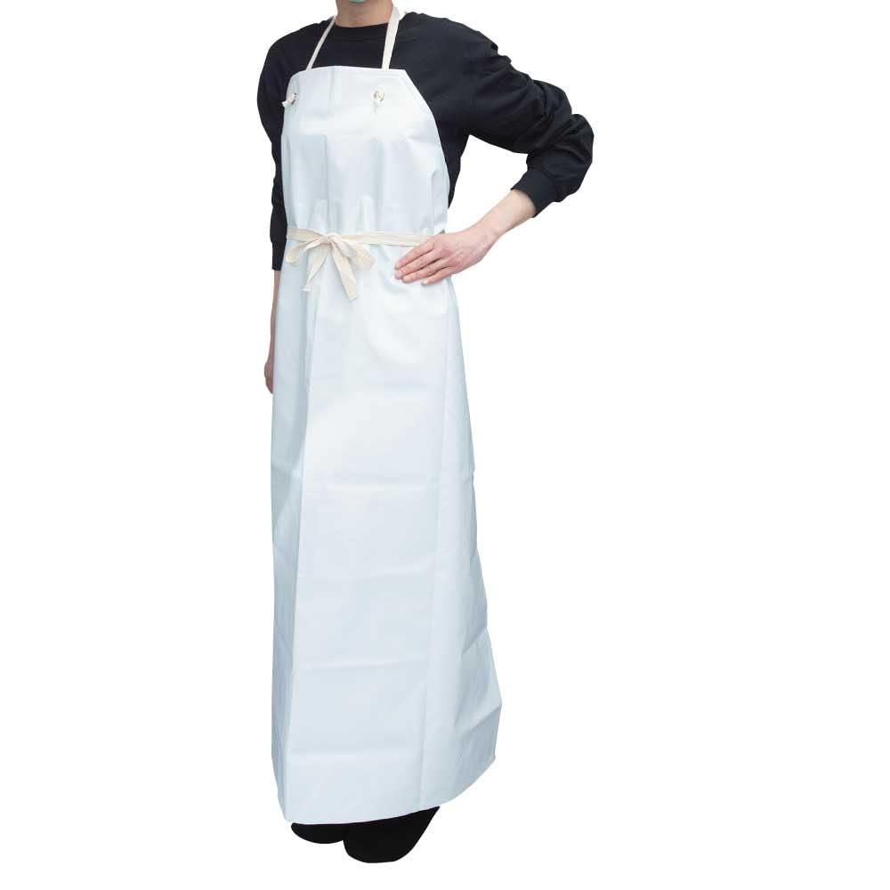 Amazon.co.jp: 川西工業 #4030 抗菌ビニロン前掛 胸当 ホワイト L