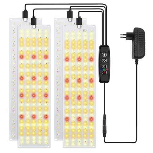 4 Pcs Lampe Horticole, Lampe De Croissance Led, Lampe Plante Interieur Avec 540 Led Perles, Intensité Variable, 10 Niveaux De Luminosité, 3 Modes D'Éclairage Pour Semis Succulentes Végétale Floraison