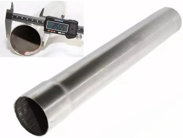 2.5" OD to 2.5" ID Tailpipe Extension | 18" Stainless Steel 201 Exhaust Pipe with Adapter | Universal Exhaust Connector