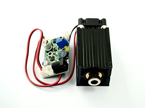 2W 450nm 2000mw Focusable Blue Laser Dot Diode Module w/TTL 12V Cutting + Adapter