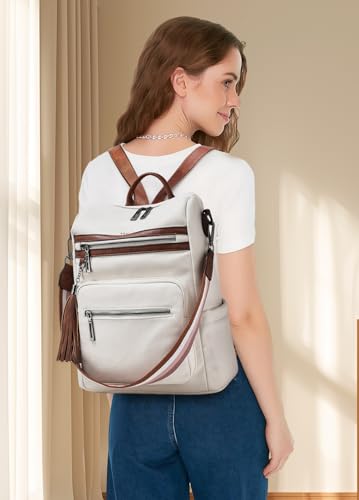 Image of Shrrie Vegan Leather Backpack Purse for Women with Adjustable Shoulder Bag
