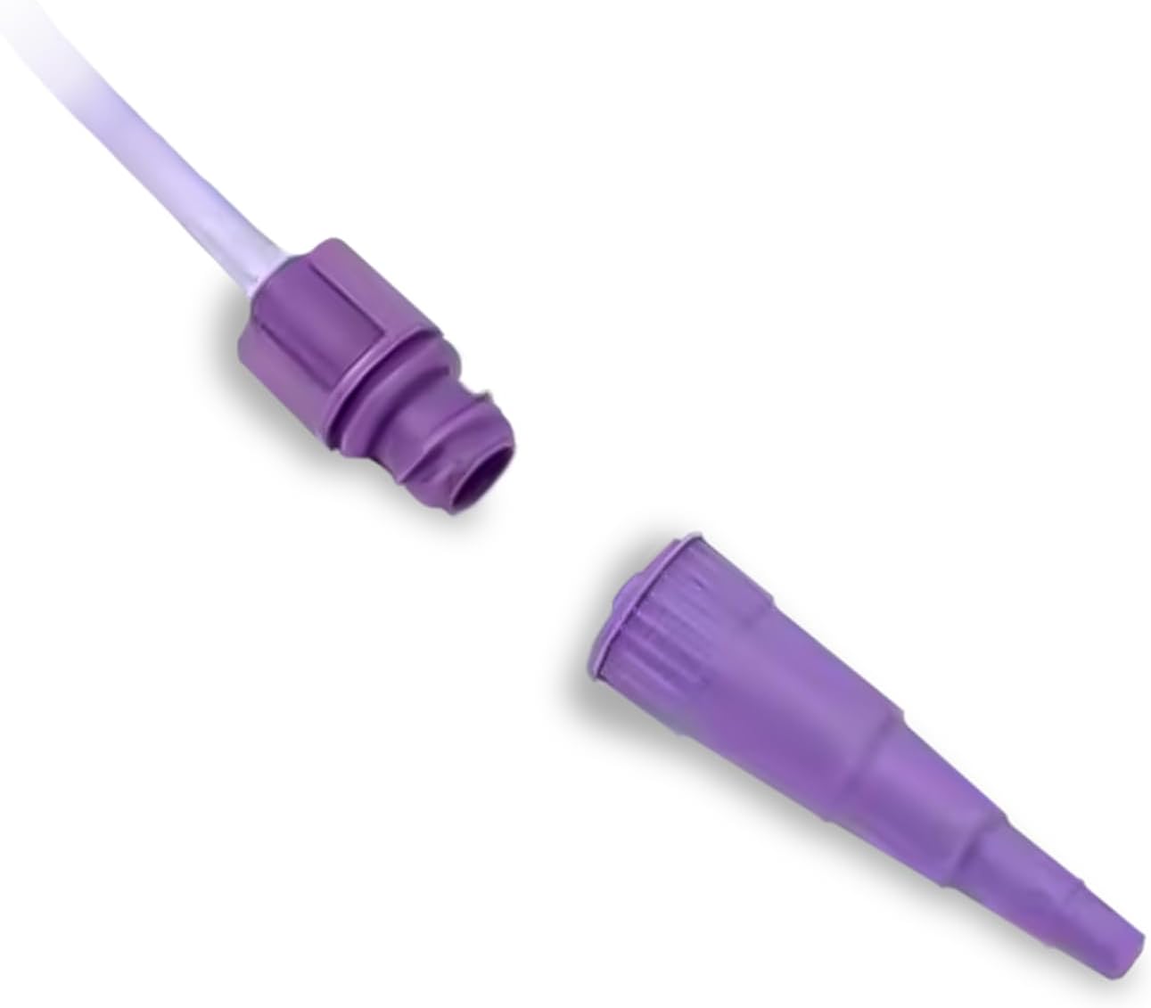 ONE-CARE ENFit Transition Connector, 30/box, ENFit Syringe Adapter, purple