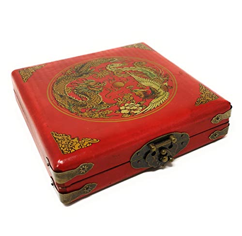 Brújula Feng Shui Luo Pan Vintage China con Estuche miniatura 2