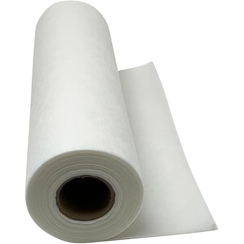 No Show Mesh Stabilizer 12" x 25 Yard - Invisible Cut Away Medium Weight - White by H.B.I. Products