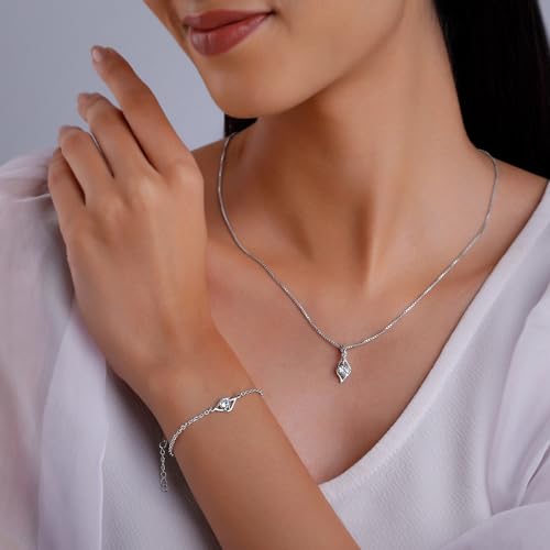 GIVA 925 Silver Jewellery| Valentine Gift for Girlfriend Wife Women & Girls |6 Months Warranty|Free Life Time Plating (Image - 3)