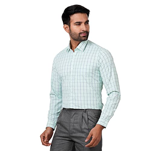 Image of Maharaja Polyester Checkered Office Wear Shirts for Men