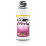 Listerine Sensitivity Mouthwash, 24-HR Tooth Sensitivity Relief & Protection, Alcohol-Free Formula in Fresh Mint Flavor, TSA Compliant Travel-Sized Bottle, 3.2 fl. oz