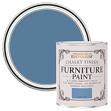 Rust-Oleum Blue Upcycled Furniture Paint in Chalky Finish - Cornflower Blue 750ml