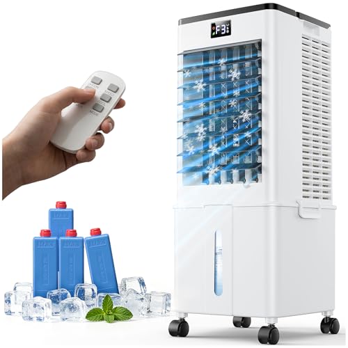 Condizionatore Portatile senza tubo 10L Migliorato, Raffrescatore d'Aria 4 in 1, 3 Velocità, Timer...