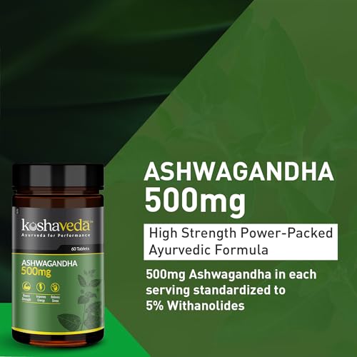 Image of Koshaveda Ashwagandha 500mg (60 Tablets) & MB Shilajit Pro (20g Shilajit Resin) | For Immunity, Strength, Stamina & Endurance