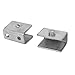 Aexit 28mmx16mmx21mm Rectangle Fall Protection Shape Glass Shelf Support Clip Safety Clips 2pcs