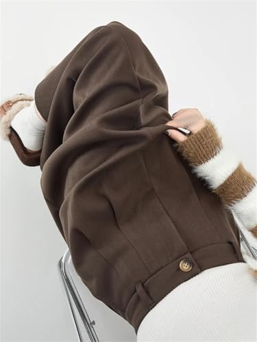 Women Warmth Thicken High Waist Winter Long Skirt Loose Solid A-Line Office2