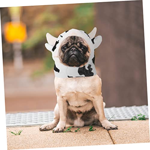 Sombrero de vaca para perro XL disfraz cosplay blanco miniatura 2