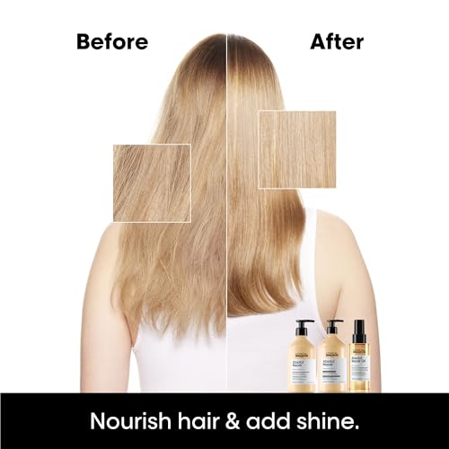 L'Oréal Professionnel Huile de Finition 10-En-1, Cheveux Abîmés à Sur-Sollicité, Nourrit, Protège & Adoucit, Sans Rinçage, Enrichie en Huile de Germe de Blé, Absolut Repair, Serie Expert, 90ml