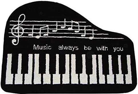 Latch Hook Rug Kits Piano Music Shape Wool Yarn Latch Hook Knitted Tapestry Making Embroidery Craft Kits for Beginners DIY Latch Hook Cushion Kit Mat Canvas Home Decor 52x38cm