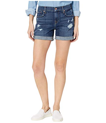 7 For All Mankind Women's Denim Shorts, Broken Twill Plaza, 27