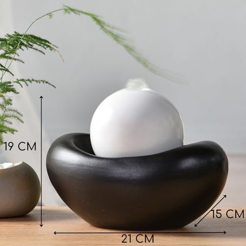 Zimmerbrunnen Klein MNJR Zimmerbrunnen Mit LED Bele Produktbild-Vorschau 5
