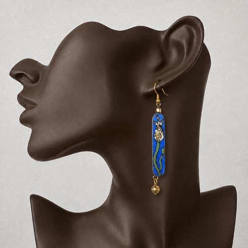 Image of Handcrafted Bohemian & Tribal Earrings for Women - Ethnic Brass, Floral & Festival-Inspired Statement Designs in Drop, Dangle, Hoop & Stud Styles