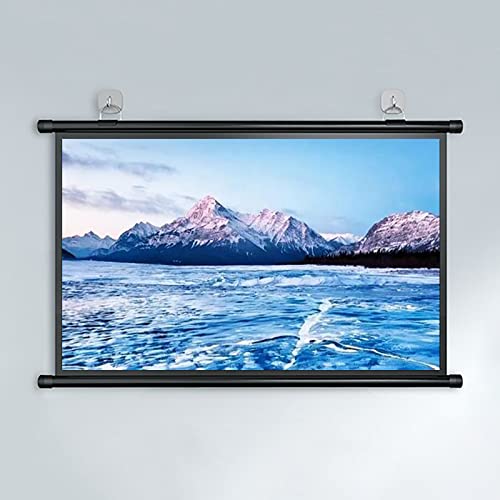 Pantalla de proyección plegable portátil montada en pared para cine en casa, fiesta, oficina y aula, 4:3/16:9, HD, interior y exterior, antiarrugas, 100 pulgadas 4:3