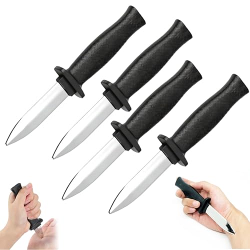 UYVPAER 4 Piezas Cuchillos Falsos Retráctiles De Broma, Cuchillo Trucado De Magia Para Bromas Y Juegos, Juguete De Ilusión Ideal Para Halloween, Cumpleaños, Fiestas Y Día De Los Inocentes