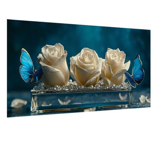 Kit Peinture Diamant 5D Adulte Fleur et Papillon 30x70cm W-3102