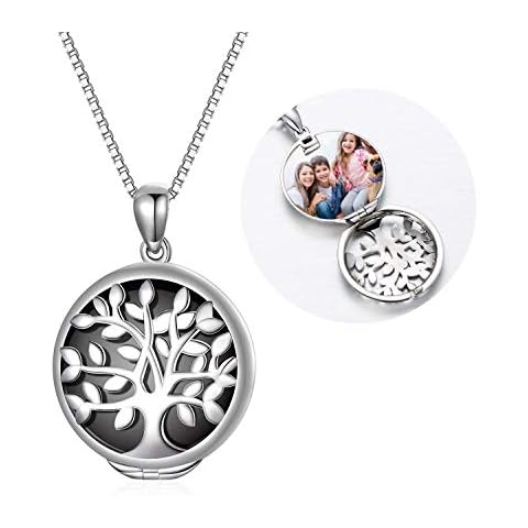 SOULMEET Silber Medaillon Halskette die Bilder 925 Baum Medaillon Schmuck Geschenk Cover