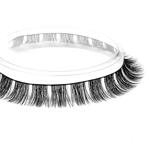 Lashes Natural Cluster Lashes Soft Ribbon Eyelashes Extension 12MM Fluffy Wispy False Lashes DIY Lightweight Reusable 3D