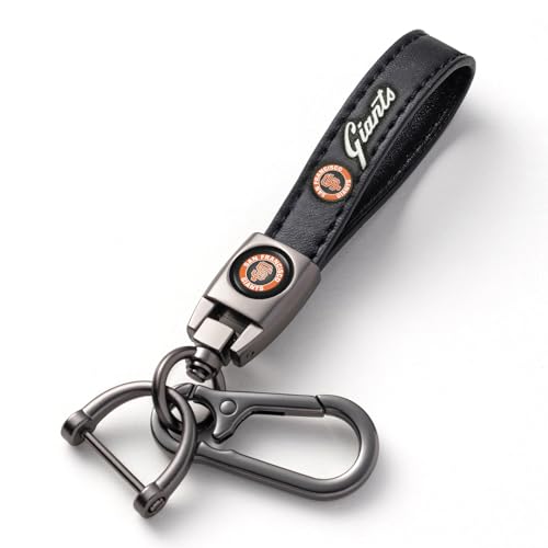 Image of Car Keychain Keyring for S.F Giant Baseball Fans,San Fransisco Giant Accessories Women /Men's Keychains for Vehicles,Leather Key Ring Lanyard Car Key Fob Holder,Key Fob Keyring Replacement