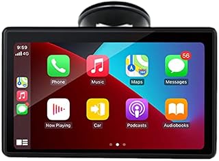 Bezprzewodowy Apple Carplayer Android Auto Monitor, 7" ekran dotykowy Full HD Przeno?ny odbiornik radia samochodowego, samochodowe stereo z ??czem lustrzanym, zamontowana przednia szyba Bluetooth