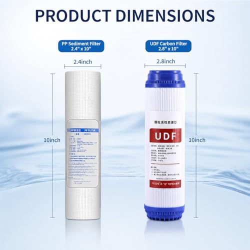 Filtre sédiments PP et UDF pour préfiltration eau maison entière 10 pouces - 3