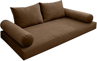 Model V1 Twin Velvet KnifeEdge Indoor Daybed Mattress Cushion Complete Set AD308