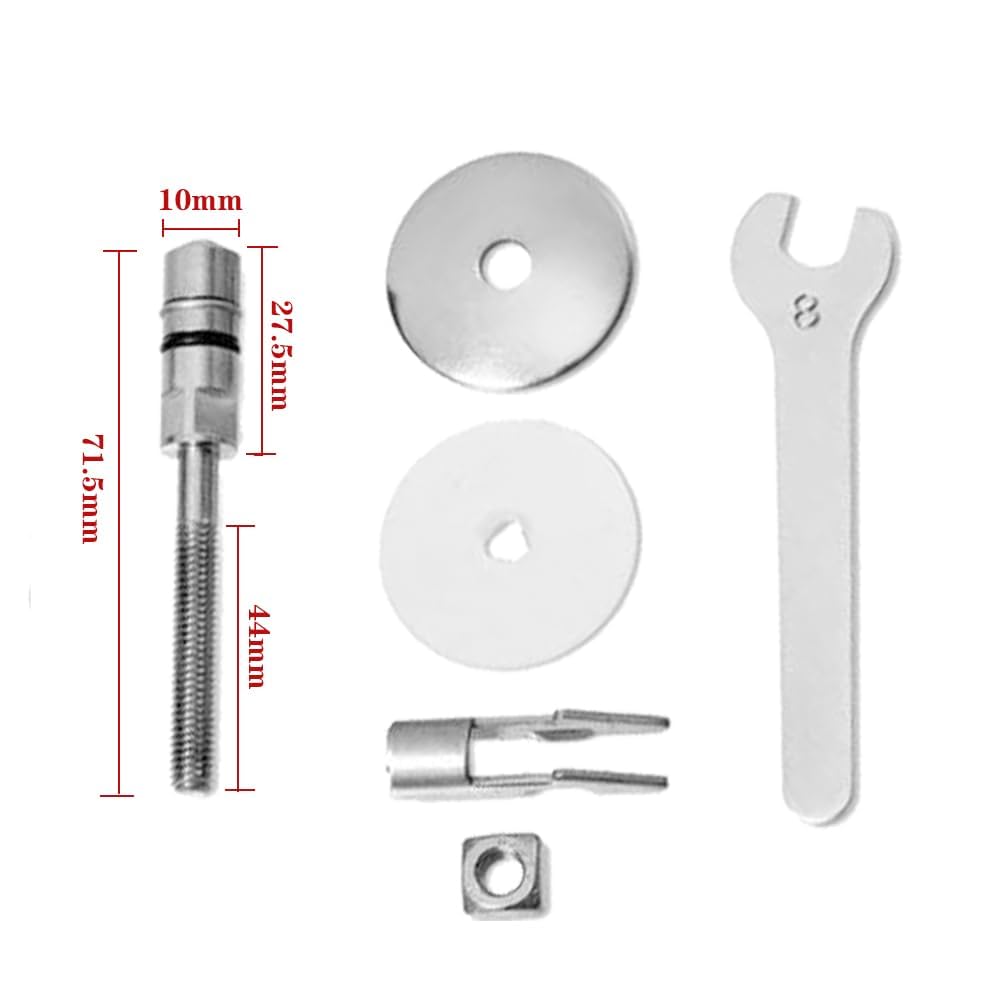 Qunyince 2Pcs Toilet Seat Fixing Hinge Compatible with HARO & LUVETT, Stainless Steel Toilet Lid Hinge Fixing Bracket, M6 x 71.5mm - Image 2