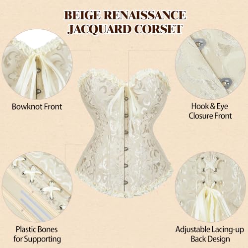 Image of frawirshau Women's Overbust Costume Corset Renaissance Victorian