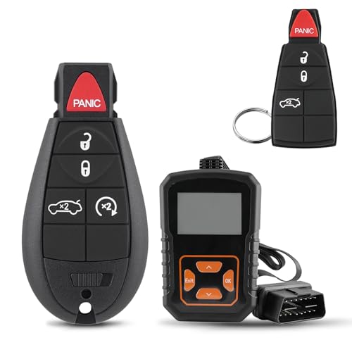 M3N32297100 Car Remote Key Fob Replacement Kit for 2013 2014 2015 2016 Dodge Dart Keyless Entry Remote with Interchangeable 4 and 5 Button Key Pads