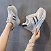 Imagen de MIEHUIAI Zapatillas de Cuña para Mujer Moda Cuero Zapatos de Deporte Altas Ligeras Casuales Wedge Plataforma Sneakers con Tacón Oculto 10CM