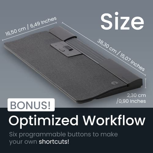 Contour Design Slider Mouse Pro - Wireless Ergonomic Mouse For Laptop And Desktop Computer W/ Programmable Buttons, Regular Design And Plug & Play Installation - Compatible W/ Mac And Pc (Dark Grey) #TOP2