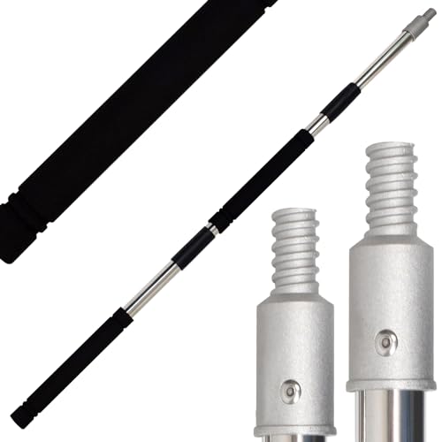 Greeily Paint Extension Pole, 2Ft to 12Ft Paint Roller Extension Pole Multi-Purpose Splice Extension Pole for Outdoor Spray Paint Roller Cleaning and Chandelier (43-135'')