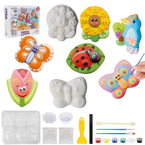 YAOZUP - Kit de moldeo y pintura para niños, figuras de yeso creativas a partir de 6 años