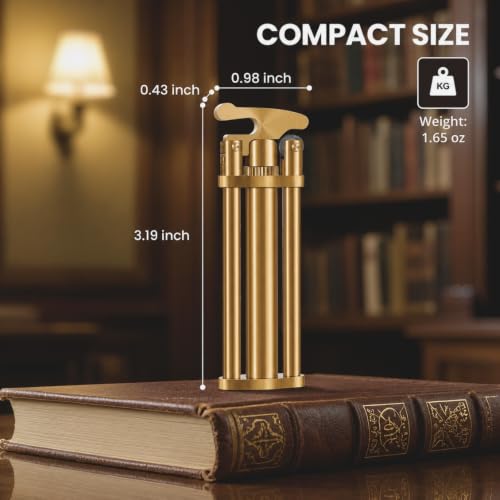 Image of Smoke King Triple Column Gold Stick Lighter | Vintage Mechanical Chrome Lighter | Refillable | Premium Long Body Design | Gift for Men & Collectors.