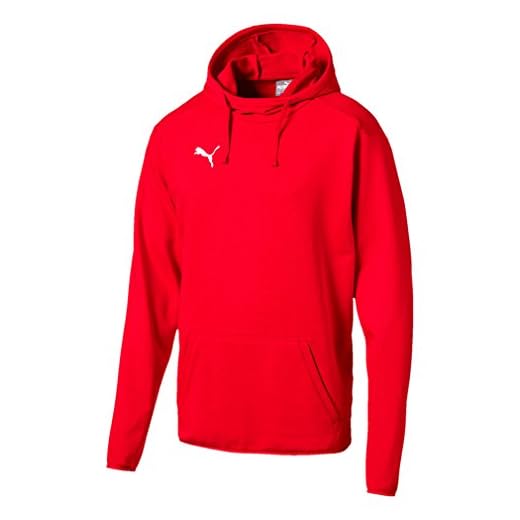 Puma Liga Casuals Hoody Sudadera con Capucha, Hombre, Rojo (Red/White), 3XL