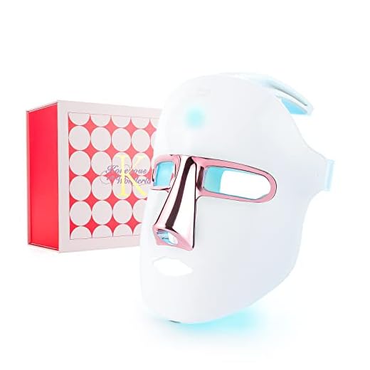 Mascara LED Facial Profesional Inalámbrica, 7 colores de la máscara de luz con 270Pcs perlas, Máscara de belleza LED recargable, anti-envejecimiento