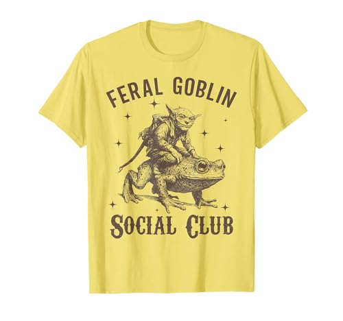 Funny Goblincore Feral Goblin Social Club T-Shirt