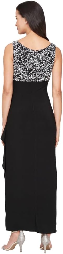 Alex Evenings Women's Empire Waist Dress with Side Ruched Skirt and Jacket (Petite and Regular Sizes) - Image 4