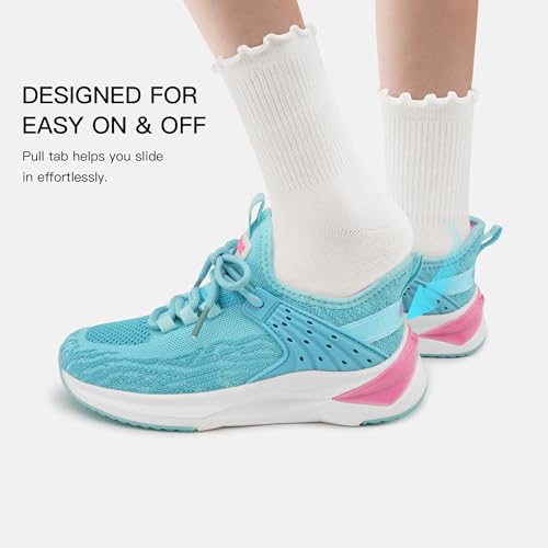 Stelle Girls Boys Sneakers Lightweight Breathable Tennis Shoes Slip-on Running Shoe Walking Athletic Flats for Little/Big Kids3