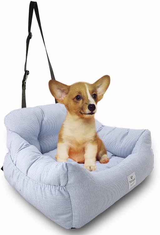 Dog Car Seat, Dog Booster Seat for Car Back and Front Seat, Puppy Pet Booster Car Seat for Small Dogs Travel Carrier Bed with Storage…
