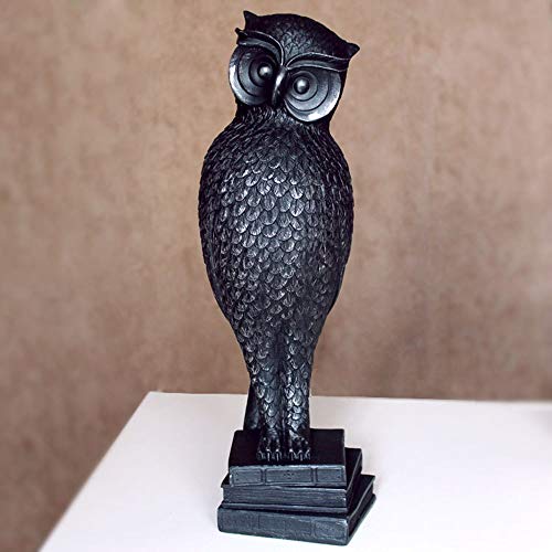 Hibou en résine ZXLIHS effet vieux vintage 40cm