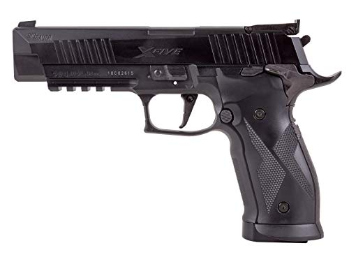 Sig Sauer X-Five CO2-Powered .177 Caliber Semi-Auto Black Air Pistol with 20rd Pellet Mag - CO2...