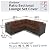 Flexiyard Heavy Duty Outdoor Sectional Sofa Cover, Waterproof 600D Patio Sectional Couch Protector, Lawn Patio Furniture Covers (Midnight Black, V-Shaped-90 x 90")