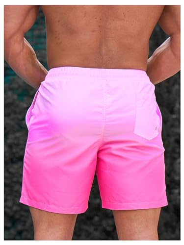 Floerns Men's Swim Trunks Ombre Print Quick Dry Swimwear Board Shorts2