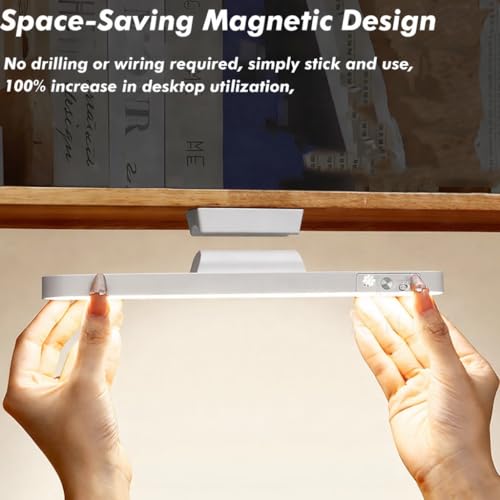 Image of ARJ Magnetic Rechargeable Desk LED Lamp with Touch Dimmer | 3-Mode Study & Reading Light for Hostel, Bedroom, Travel & Power-Cut Use